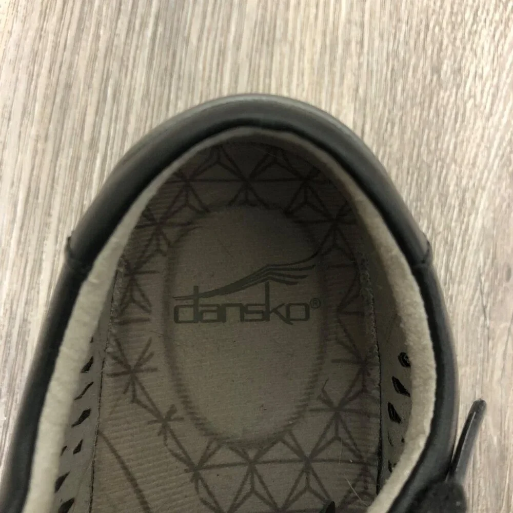 Dansko Women's EU Size 38 Black Genuine Leather Shoes Sneakers Stability Arch